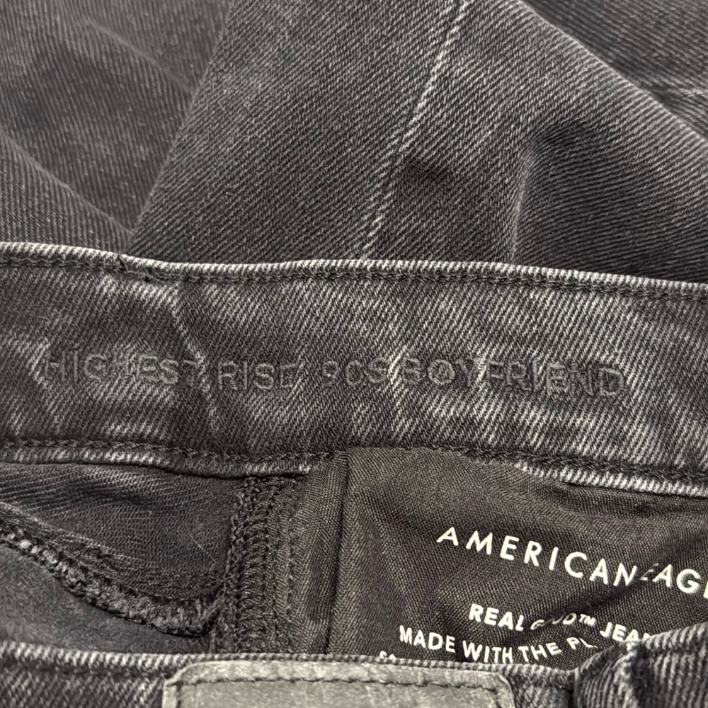 American Eagle Highest Rise 90’s Boyfriend Jeans Women’s Sz 4L Distressed Casual - Picture 3 of 9